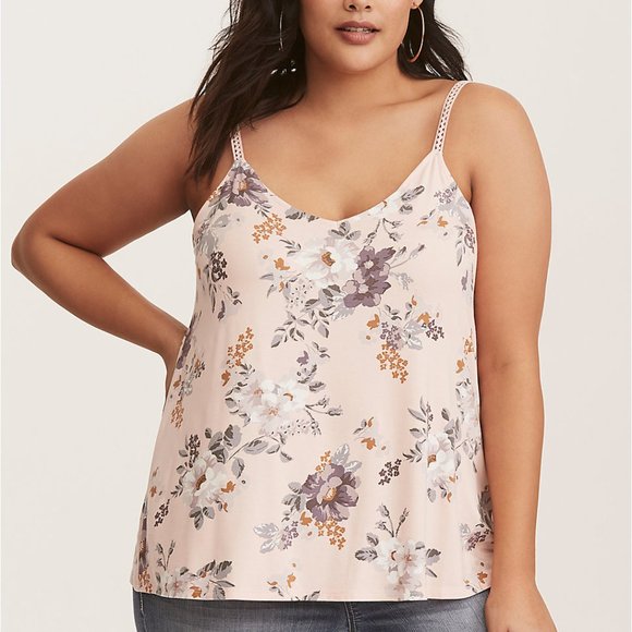 torrid Tops - Torrid Blush Floral Cami